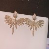 European and American angel wing slightly set zircon earrings are fashionable, individual and versatile. ins925 silver needle earrings with a high-end feel European and American angel wing slightly set zircon earrings are fashionable, individual and versatile. ins925 silver needle earrings with a high-end feel