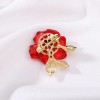 High-end red rose brooch, high-end women's fashion pin, suit overcoat accessory, wedding corsage ornament High-end red rose brooch, high-end women's fashion pin, suit overcoat accessory, wedding corsage ornament
