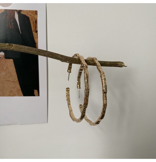 The new trendy and fashionable exaggerated irregular large ring earrings are a simple and individual slimming accessory for women The new trendy and fashionable exaggerated irregular large ring earrings are a simple and individual slimming accessory for women