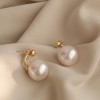 French romantic pearl earrings, elegant and grand, light luxury and niche design, 925 silver needle stud earrings, earrings, trendy for women French romantic pearl earrings, elegant and grand, light luxury and niche design, 925 silver needle stud earrings, earrings, trendy for women