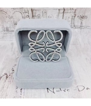 Gao Ban  New Luojia geometric hollowed-out zircon brooch, personalized coat and suit pin, high-end women's luxury matching
