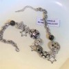 Sweet and cool hot girl star button necklace for women,  new hit, trendy and niche design, high-end y2k collarbone chain