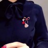 Light luxury zircon bow brooch, a versatile and high-end brooch for women, a fixed accessory for suits, and a high-end pin cherry blossom Light luxury zircon bow brooch, a versatile and high-end brooch for women, a fixed accessory for suits, and a high-end pin cherry blossom