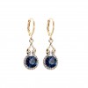 New Chinese-style satellite pool style ear buckle earrings, niche design, light luxury and high-end style, water drop cat's eye stone earrings New Chinese-style satellite pool style ear buckle earrings, niche design, light luxury and high-end style, water drop cat's eye stone earrings