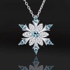This cross-border snowflake design necklace from Europe and America, set with a zircon exquisite pendant, is a fashionable Christmas accessory for women and a versatile item This cross-border snowflake design necklace from Europe and America, set with a zircon exquisite pendant, is a fashionable Christmas accessory for women and a versatile item