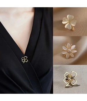 Cross-border bestseller anti-light brooch wonder, a seat-free small brooch for women, high-end, versatile and elegant, fixed clothes for suit collars