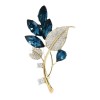 New elegant orchid brooch, light luxury and niche design, blue crystal brooch, refined and elegant suit accessory New elegant orchid brooch, light luxury and niche design, blue crystal brooch, refined and elegant suit accessory