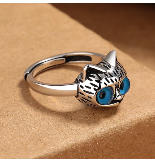 Cross-border best-selling eco-friendly high-end retro cat ring for both men and women, with a unique and elegant style that is fashionable and cool, a perfect gift for your best friend