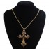 2024 new retro diamond-encrusted necklace, water diamond long cross necklace, sweater chain, punk necklace, punk item