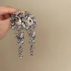 The new light luxury super sparkling crystal tassel stud earrings feature a niche design that is simple, exquisite, fashionable, versatile and high-end The new light luxury super sparkling crystal tassel stud earrings feature a niche design that is simple, exquisite, fashionable, versatile and high-end
