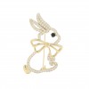 Cute Japanese-style diamond-encrusted rabbit brooch, New Year's zodiac rabbit pin, unissed-style light luxury and elegant brooch Cute Japanese-style diamond-encrusted rabbit brooch, New Year's zodiac rabbit pin, unissed-style light luxury and elegant brooch