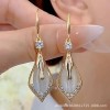 High-end geometric diamond-shaped cat's eye stone earrings bestseller, light luxury, niche style, trendy and simple earrings cross-border High-end geometric diamond-shaped cat's eye stone earrings bestseller, light luxury, niche style, trendy and simple earrings cross-border