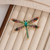 Cross-border bestseller European and American style alloy full diamond dragonfly brooch, elegant and versatile women's clothing corsages, accessories and pins