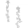 High-version Saturn gold and silver diamond-encrusted asymmetrical personalized stud earrings manufacturer wholesale cross-border light luxury letter earrings full of diamonds High-version Saturn gold and silver diamond-encrusted asymmetrical personalized stud earrings manufacturer wholesale cross-border light luxury letter earrings full of diamonds