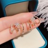 New trendy and dazzling octagonal star-shaped ear stud earrings with feminine charm, fashion and individuality, and popular ear accessories