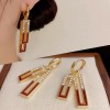 Spring geometric square full diamond ear clasp, new trendy and niche design earrings, light luxury and high-end earrings for women Spring geometric square full diamond ear clasp, new trendy and niche design earrings, light luxury and high-end earrings for women