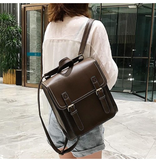 Leather buckle backpack Leather buckle backpack